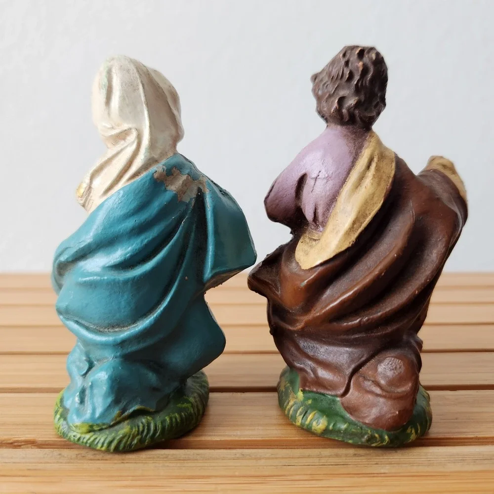 Vintage Nativity Set Made in Italy Wooden‎ Barn Christmas Home Decor Religious